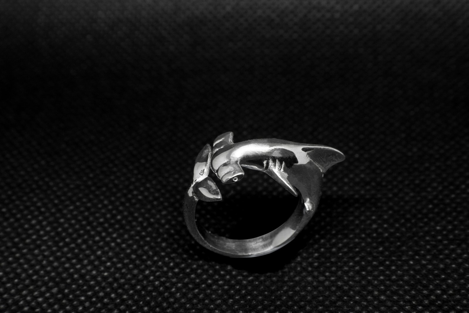 anillo tiburon martillo plata 950