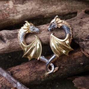 Dragones dije en plata fabricacion artesanal