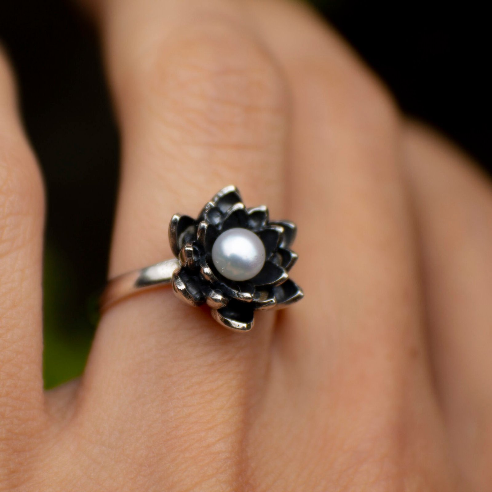 anillo loto artesanal plata zahori