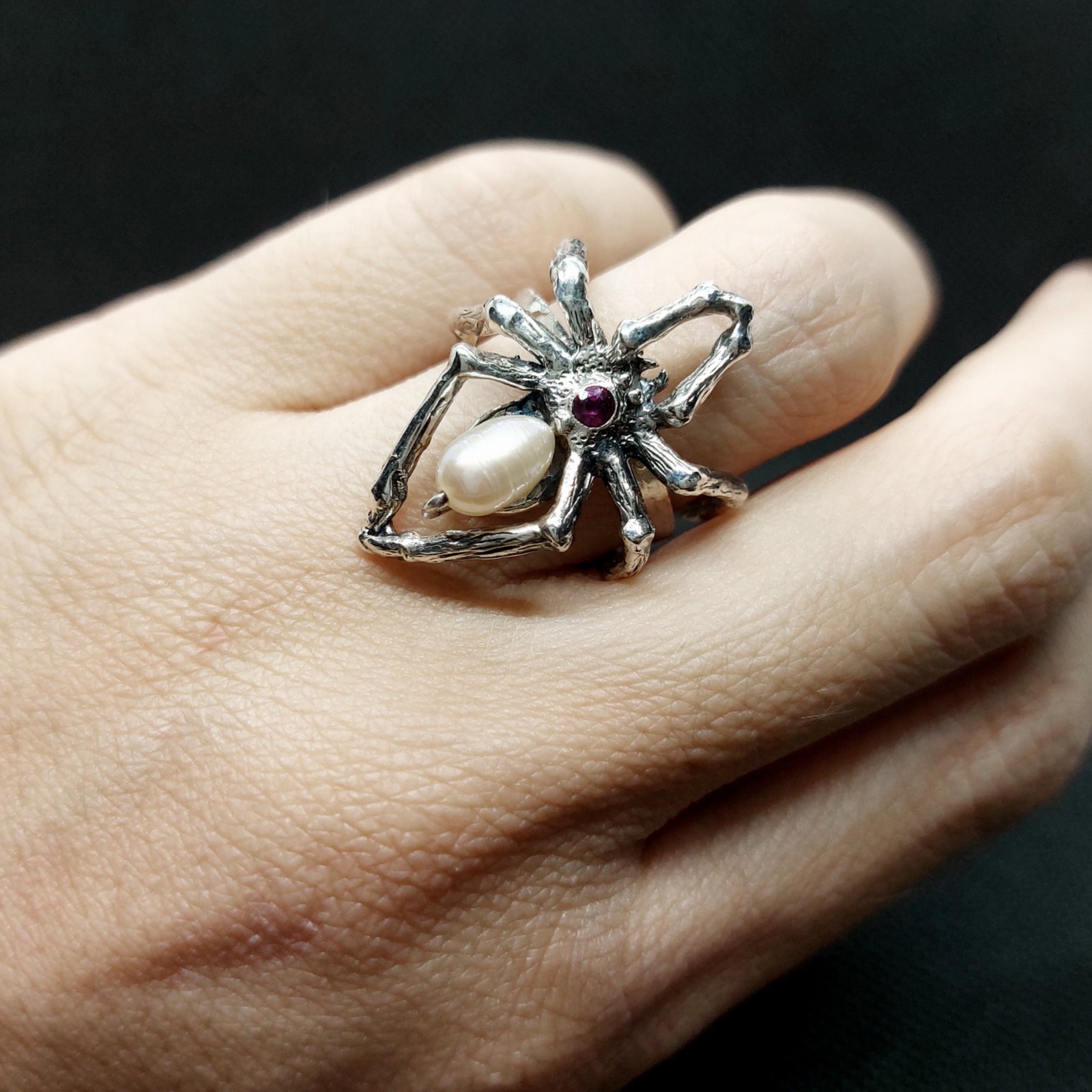 Araña · Anillo plata 950 - Image 2