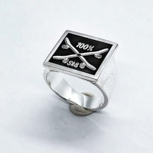 Anillo de sello cuadrado