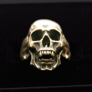 Anillo calavera en oro sólido artesanal Zahor